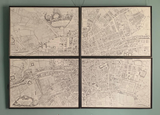 Roque's Map of Dublin (1756) - Set of 4